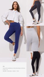 CALZA DE ALGODÓN Y LYCRA CON DOBLE CINTURA BRIGITTE - Cod G5