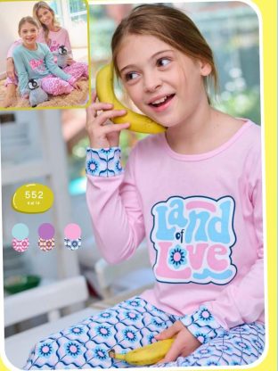 PIJAMA DE NENA DE JERSEY DE ALGODÓN EMMY - Cod 552