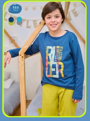 PIJAMA DE VARÓN DE JERSEY DE  ALGODÓN EMMY - Cod 555