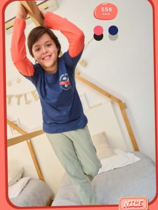 PIJAMA DE VARÓN DE JERSEY DE  ALGODÓN EMMY - Cod 556