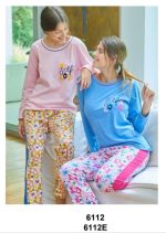 PIJAMA PANTALÓN Y REMERA  DE JERSEY DE ALGODÓN EMMY - Cod 6112