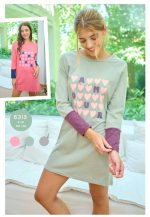 CAMISOLA LISA CON ESTAMPA DE JERSEY DE ALGODÓN EMMY - Cod 6313