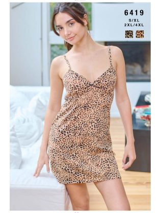 CAMISOLÍN CON BRETELES ESTAMPADO. ALGODÓN Y POLIESTER ESTAMPADO EMMY - Cod 6419