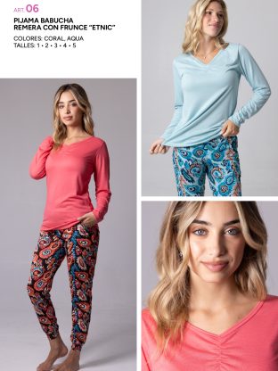 PIJAMA BABUCHA DE JERSEY DE ALGODÓN FRASHE DREAMS - Cod 06