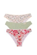 PACK X 3 DE VEDETINA ESPECIAL DE ALGODÓN Y LYCRA ESTAMPADO VINTAGE FRASHE - Cod 5002E