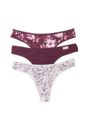 PACK X 3 DE COLALESS DE ALGODÓN Y LYCRA ESTAMPADO LIBERTY MALBEC FRASHE - Cod 5010