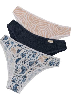 PACK X 3 DE VEDETINA ESPECIAL DE ALGODÓN Y LYCRA LINEA MEDITERRÁNEO FRASHE - Cod 5014E