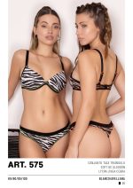 CONJUNTO TAZA TRIÁNGULO SOFT DE ALGODÓN Y LYCRA LÍNEA CEBRA FRASHE - Cod 575