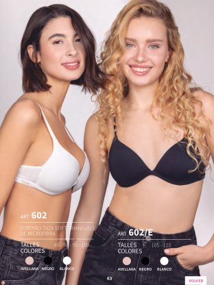 CORPIÑO TAZA SOFT TRIÁNGULO DE MICROFIBRA FRASHE - Cod 602