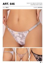 PACK X 3 DE TANGA DE MICROFIBRA SUBLIMADA ASIAN FLOWER FRASHE - Cod 646