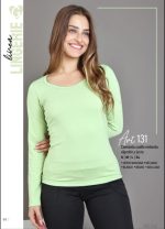 CAMISETA CUELLO REDONDO DE ALGODÓN Y LYCRA GEORGETTE - Cod 131