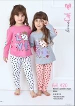 PIJAMA DE NIÑA REMERA Y PANTALÓN CHUPIN DE MODAL GEORGETTE - Cod 420