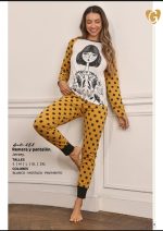 PIJAMA REMERA Y PANTALÓN BABUCHA DE JERSEY DE ALGODÓN GEORGETTE - Cod 468