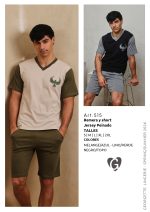 LÍNEA EAGLE. PIJAMA DE HOMBRE. REMERA Y SHORT. JERSEY PEINADO GEORGETTE - Cod 515