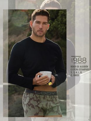 BÓXER DE ALGODÓN Y LYCRA ESTAMPADO LODY MEN - Cod 988
