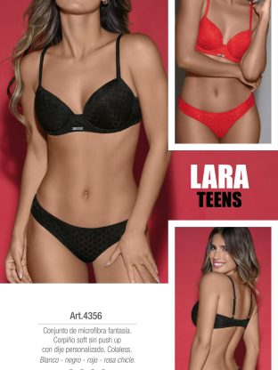 CONJUNTO MICROFIBRA FANTASÍA. CORPIÑO SOFT SIN PUSH UP, DIJE PERSONALIZADO. COLALESS. LARA - Cod 4356