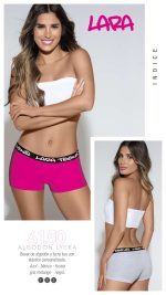 BÓXER DE ALGODÓN Y LYCRA CON ELÁSTICO PERSONALIZADO. LARA - Cod 6150