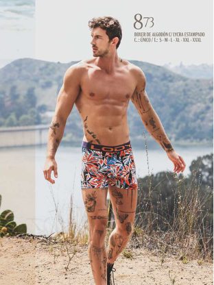 BÓXER DE ALGODÓN Y LYCRA ESTAMPADO LODY MEN - Cod 873