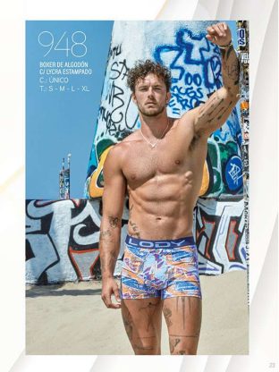 BÓXER DE ALGODÓN Y LYCRA ESTAMPADO LODY MEN - Cod 948