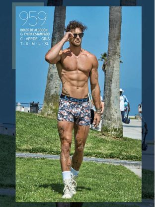 BÓXER DE ALGODÓN Y LYCRA ESTAMPADO LODY MEN - Cod 959
