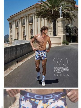 BÓXER DE ALGODÓN Y LYCRA ESTAMPADO LODY MEN - Cod 970