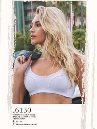 CORPIÑO REDUCTOR DOBLE TAZA ALGODÓN Y LYCRA PREMOLDEADO LODY - Cod 6130