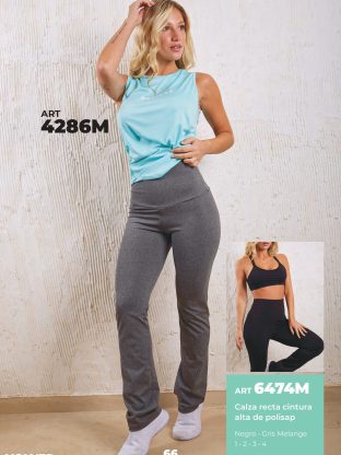 CALZA RECTA CINTURA ALTA DE POLISAP MOZIONE - Cod 6474