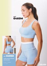 CALZA CORTA CON CINTURA ALTA BICOLOR MOZIONE - Cod 6495