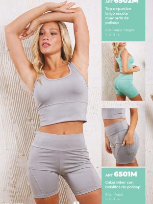 CALZA BIKER CON BOLSILLOS DE POLISAP MOZIONE - Cod 6501