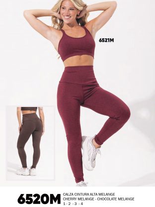 CALZA CINTURA ALTA MELANGE MOZIONE - Cod 6520