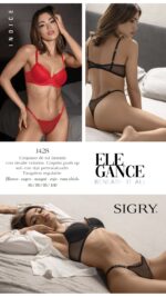 CONJUNTO DE TUL FANTASIA CON DETALLES VOLADOS. CORPIÑO PUSH UP SOFT CON DIJE PERSONALIZADO. TANGALESS REGULABLE SIGRY - Cod 1428