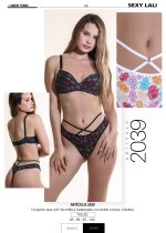 CONJUNTO TAZA SOFT MICROFIBRA ESTAMPADA COLALESS DOBLE CINTURA SEXY LALI - Cod 2039