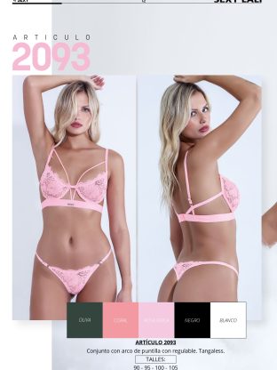 CONJUNTO ARCO DE PUNTILLA CON TANGALESS SEXY LALI - Cod 2093