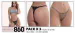 PACK X 3 TANGALESS DE PUNTILLA SEXY LALI - Cod 860