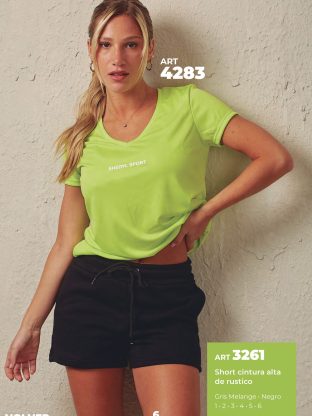 SHORT CINTURA ALTA DE RÚSTICO  SHEDYL - Cod 3261