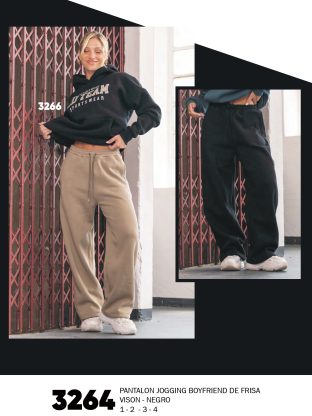 PANTALÓN JOGGING BOYFRIEND DE FRIZA SHEDYL - Cod 3264