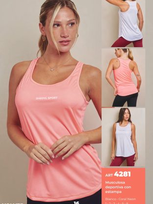 MUSCULOSA DEPORTIVA CON ESTAMPA SHEDYL - Cod 4281