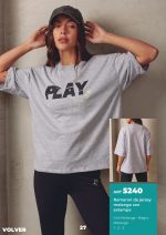 REMERÓN DE JERSEY MELANGE CON ESTAMPA SHEDYL - Cod 5240