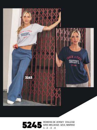 REMERA DE JERSEY COLLEGE SHEDYL - Cod 5245