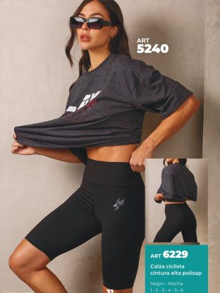 CALZA CICLISTA CINTURA ALTA POLISAP SHEDYL - Cod 6229