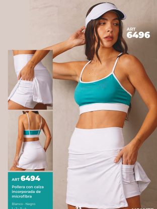 POLLERA CON CALZA INCORPORADA DE MICROFIBRA SHEDYL - Cod 6494