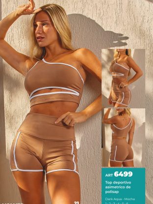 TOP DEPORTIVO ASIMÉTRICO DE POLISAP SHEDYL - Cod 6499