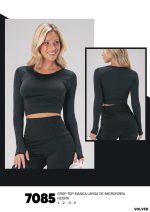 CROP TOP MANGA LARGA DE MICROFIBRA SHEDYL - Cod 7085