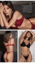 CONJUNTO DE TUL BORDADO Y DIJE PERSONALIZADO. CORPIÑO PUSH UP SOFT, LEVANTA BUSTO. HILO DENTAL REGULABLE SIGRY - Cod 1395