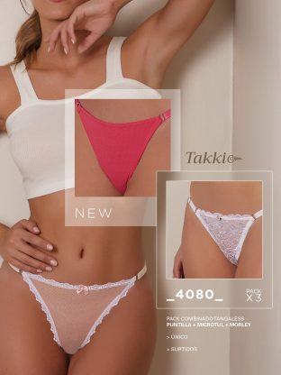 PACK X 3 LESS PUNTILLA, MICROTUL Y MORLEY COMBINADO TAKKI - Cod 4080