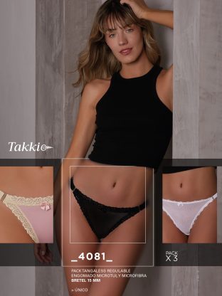 PACK X 3 REGULABLE ENGOMADA MICROTUL Y MICROFIBRA CON BRETEL DE 15 MM TAKKI - Cod 4081