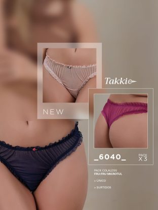 PACK X 3 FRUFRU DE MICROTULL TAKKI - Cod 6040