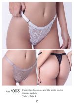 PACK X 3 TANGA DE PUNTILLA CON BRETEL ANCHO  UAILEE - Cod 1003