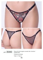 PACK X 3 DE TANGA CAVADA DE MICROTUL SUBLIMADO UAILEE - Cod 3000