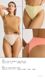 PACK X 3 LESS DE ALGODÓN Y LYCRA TIRO ALTO BRIGITTE - Cod 4204